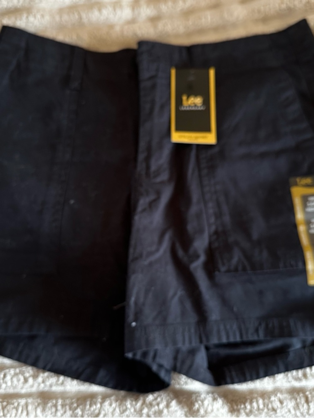 Lee Men's Black Flat-Front Shorts